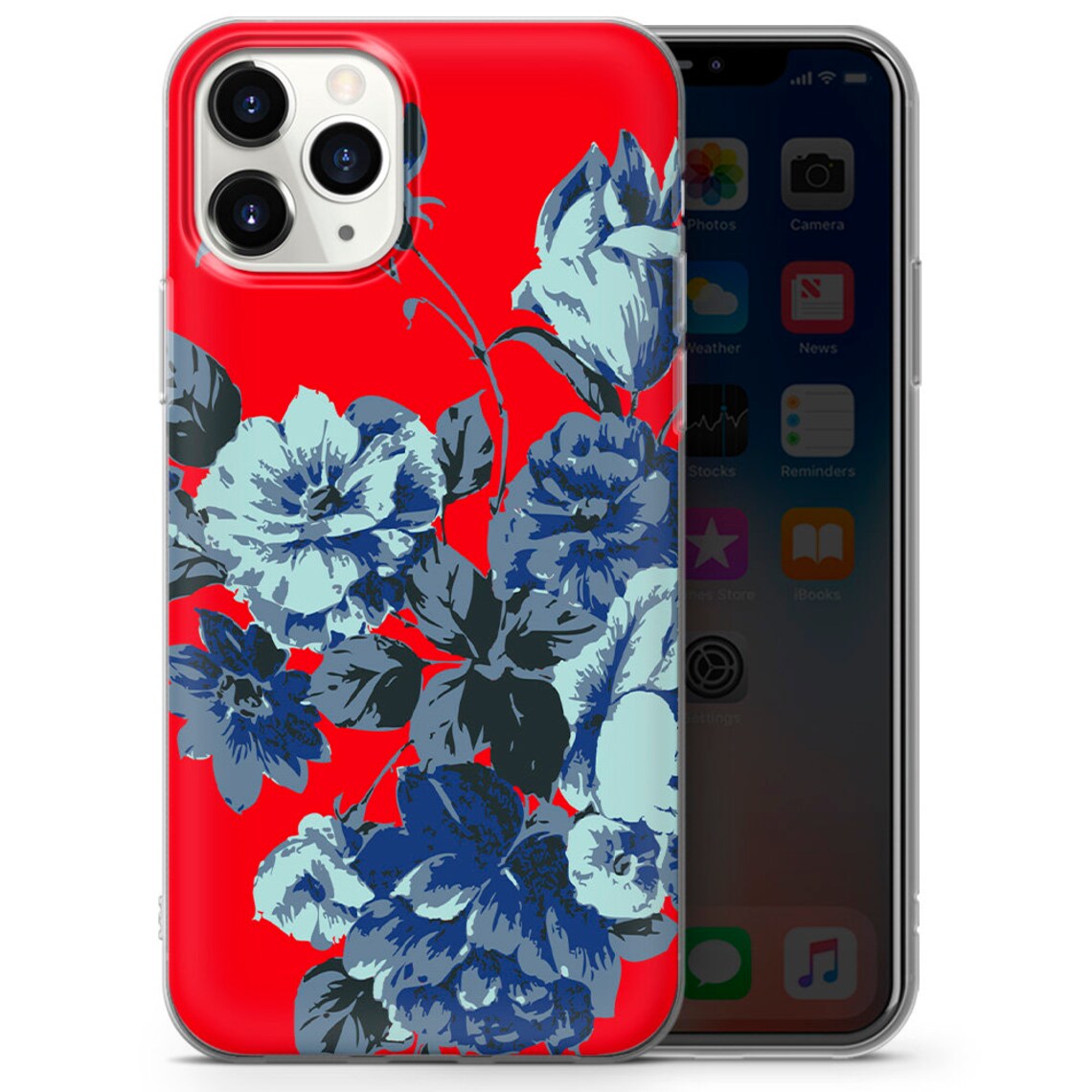 FLOWER Phone Case BLUE FLOWERS Phone Case Cover for Iphone Etsy UK