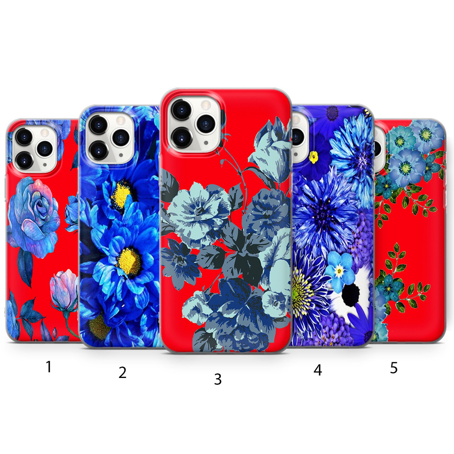 FLOWER Phone Case BLUE FLOWERS Phone Case Cover for Iphone Etsy UK