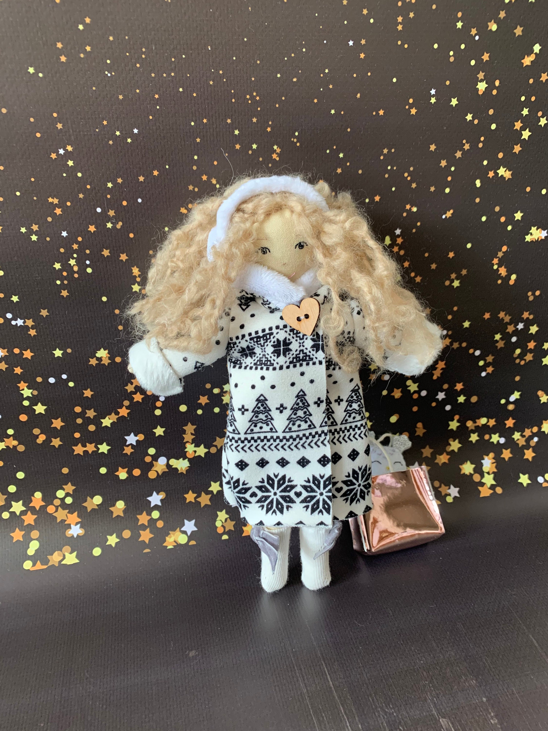 Handmade doll gift for girl doll with clothes textile play Etsy