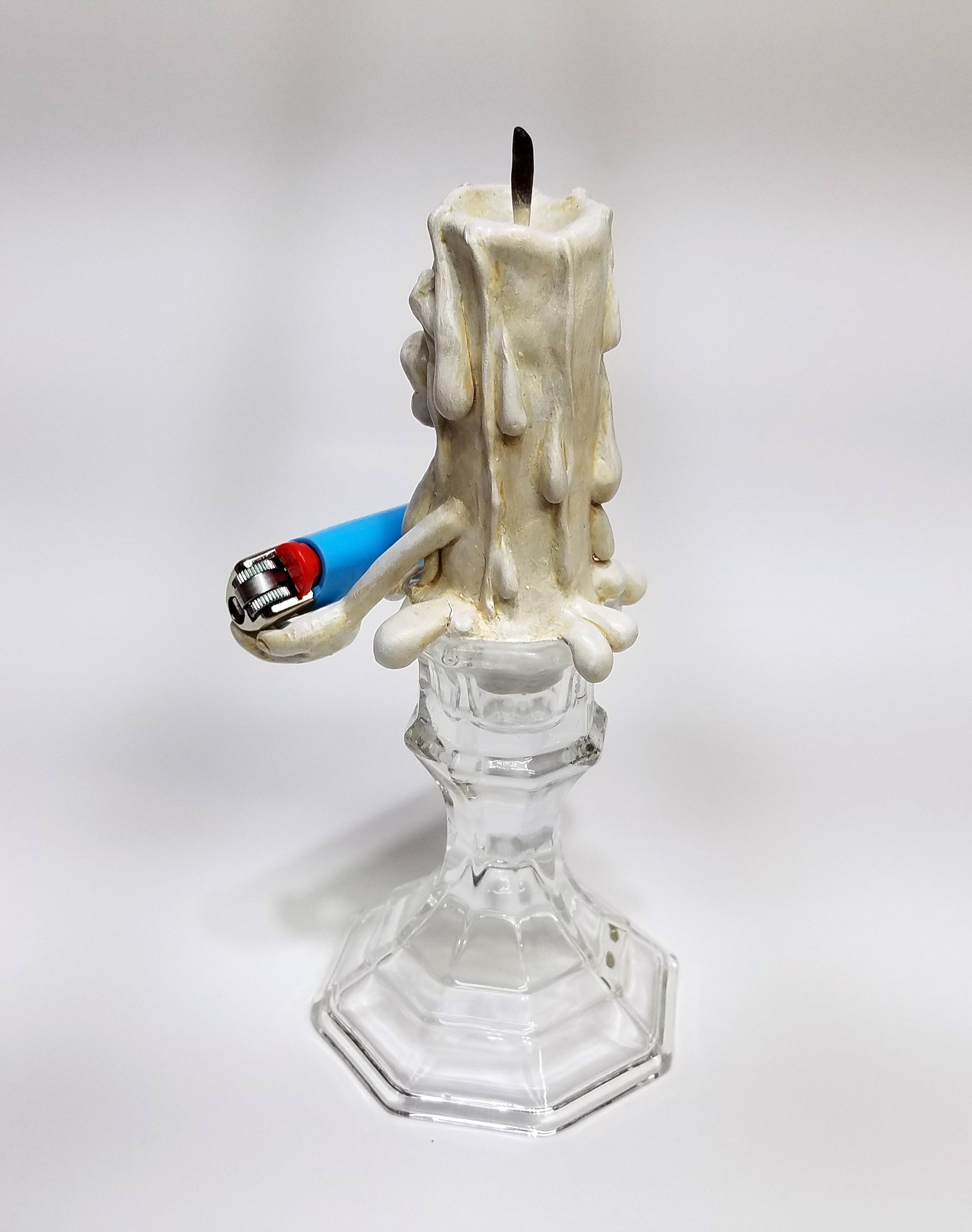 Sam Candleton polymer clay candle sculpture Hand Made OOAK Etsy