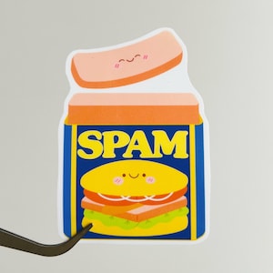 Spam Sticker - Weatherproof Vinyl Sticker | Cute Asian Food | Laptop decal, Drink bottle, Journal