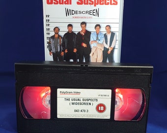VHS nightlight of The Usual Suspects in red