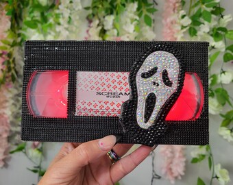 Scream bling vhs frightlight in red battery powered
