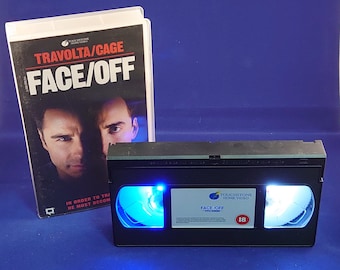 VHS nightlight of Face Off retro