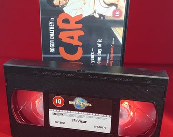 VHS nightlight of McVicar in red starring Robert Daltrey