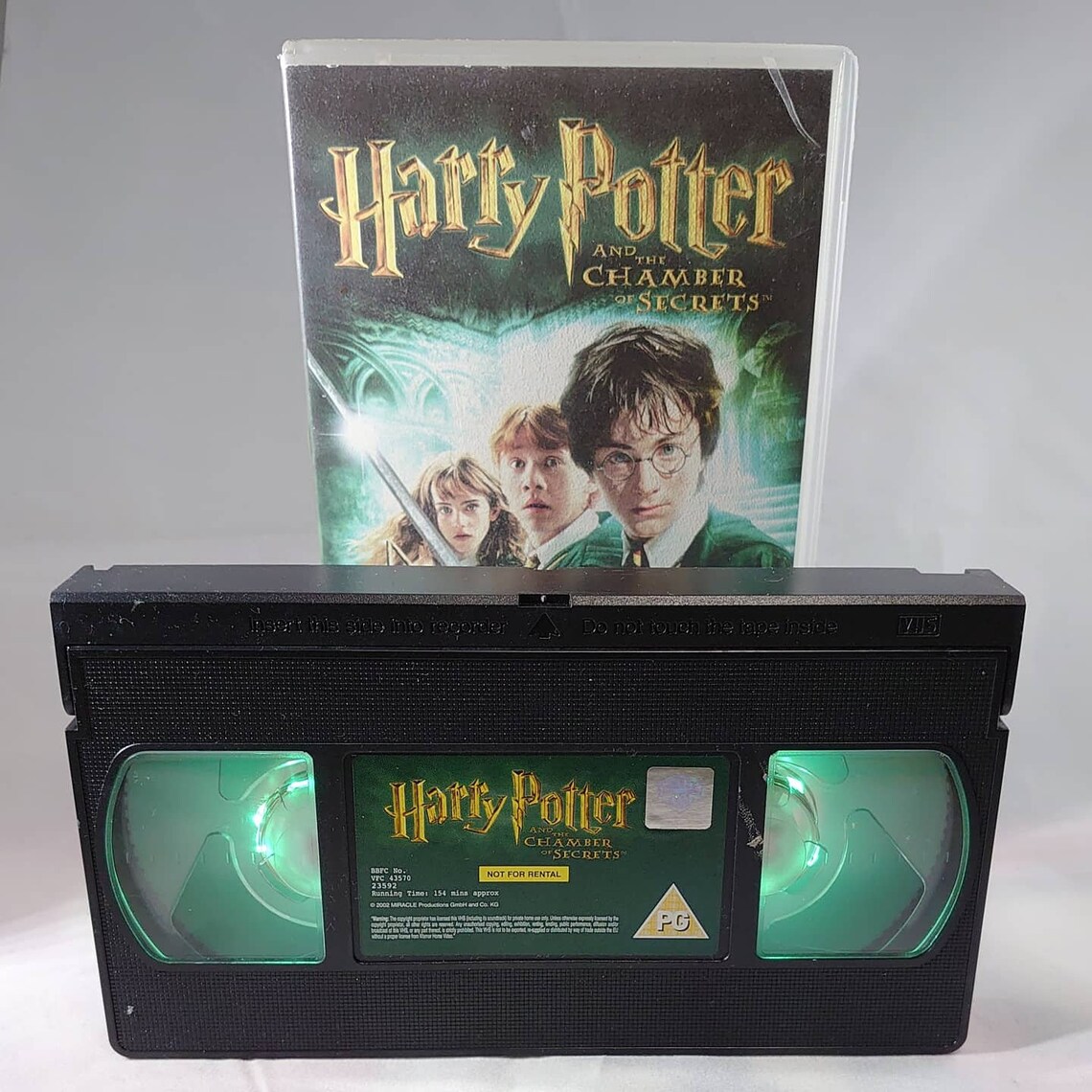 Harry Potter VHS nightlight in green. Etsy