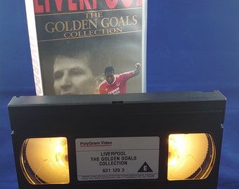 Liverpool FC the golden Goal VHS nightlight in warm yellow