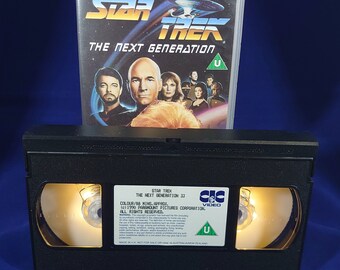 Star Trek The Next Generation VHS nightlight Sins of the Father and Allegiance in warm yellow