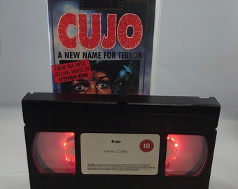 Cujo VHS nightlight in red