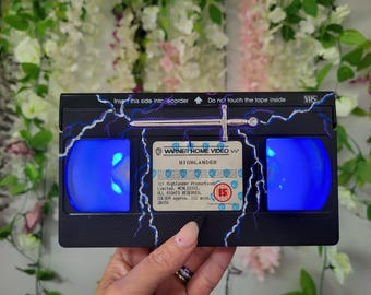 Highlander vhs frightlight with sword and lighting detail in blue.
