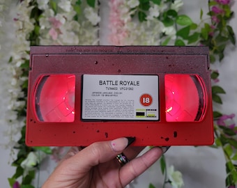 Battle Royale vhs nightlight with blood detail