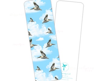 Pelican Bookmark, Tropical Beach Bird Bookmarker, Bookclub Gift