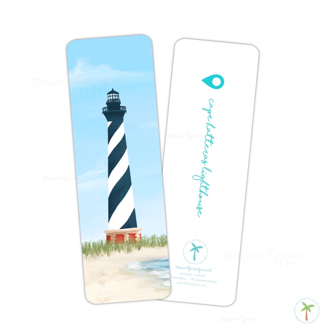 Cape Hatteras Lighthouse Bookmark: Beachy Book Club Gift - Etsy
