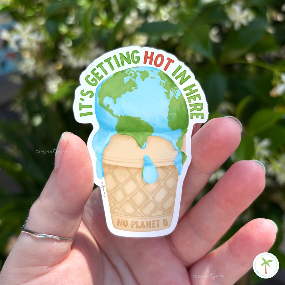 Climate Crisis Sticker Climate Crisis Sticker: Earth Ice Cream Cone, Waterproof Matte Vinyl - Etsy