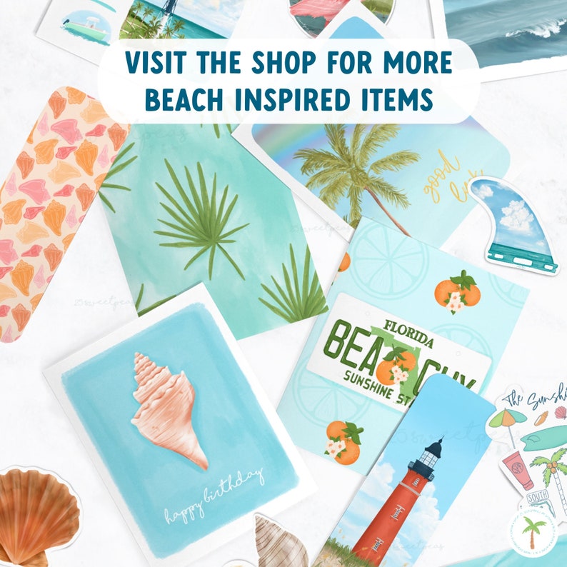 Visit the Shop for more beach inspired items!