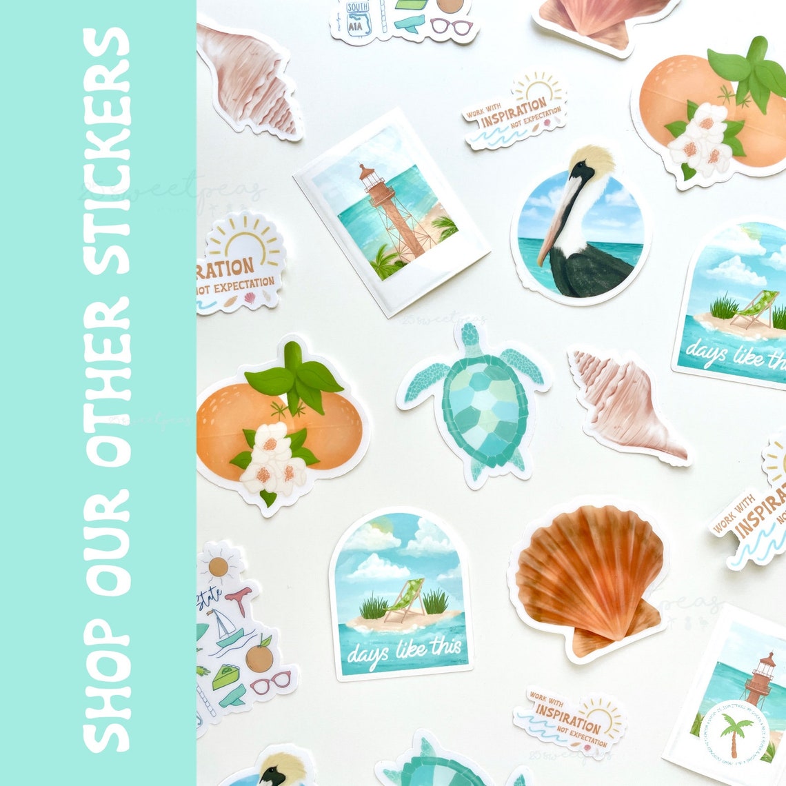 Jupiter Inlet Lighthouse Stamp Sticker - Florida Art - Etsy