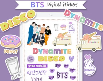 bts permission to dance digital sticker printable bts etsy