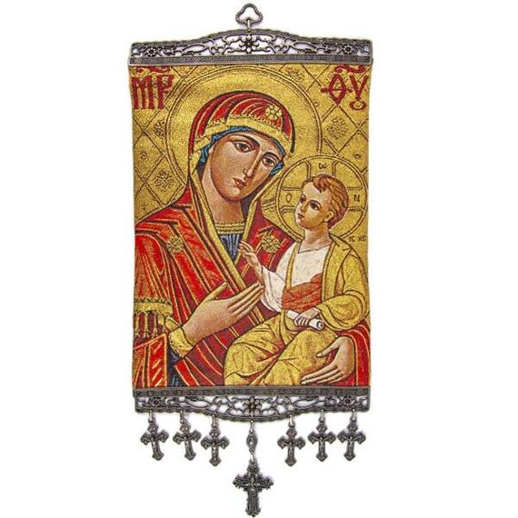 Religious Tapestry Wall Hanging Orthodox catholic Icon woven Etsy
