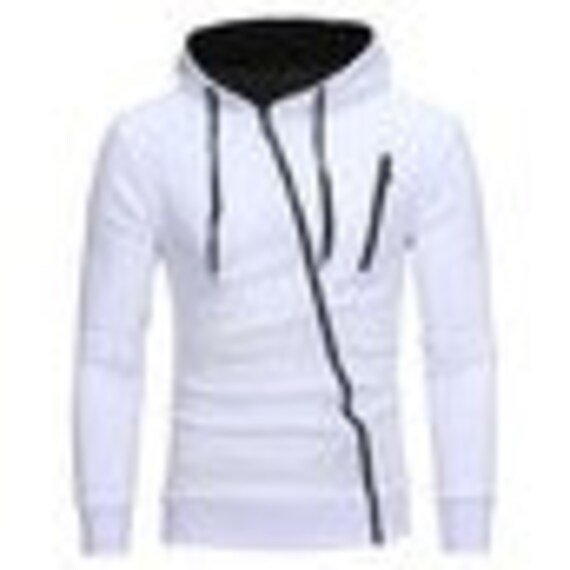 Men's Diagonal Zipper Sweater - Etsy