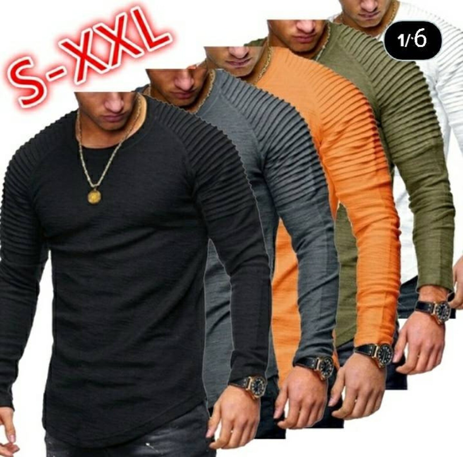 Men's Long Sleeve Round Neck Jersey Etsy