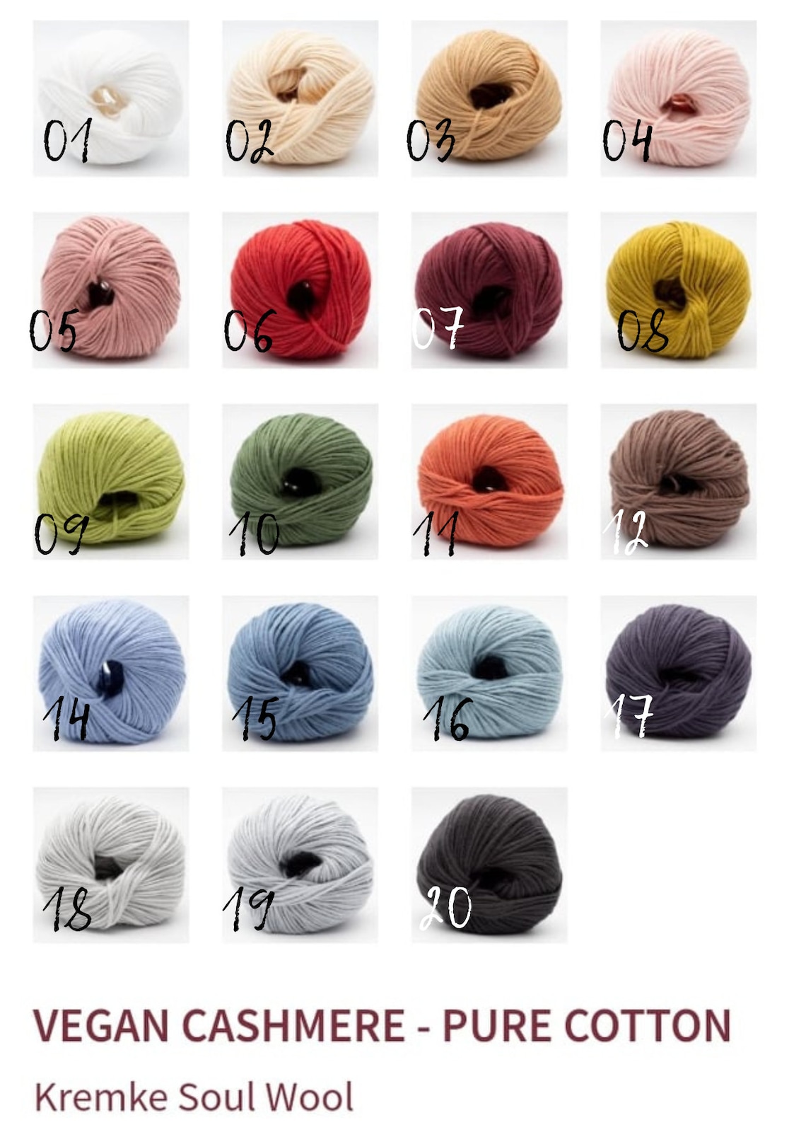 VEGAN CASHMERE Pure Cotton by Kremke Soul Wool 50g/95m Etsy