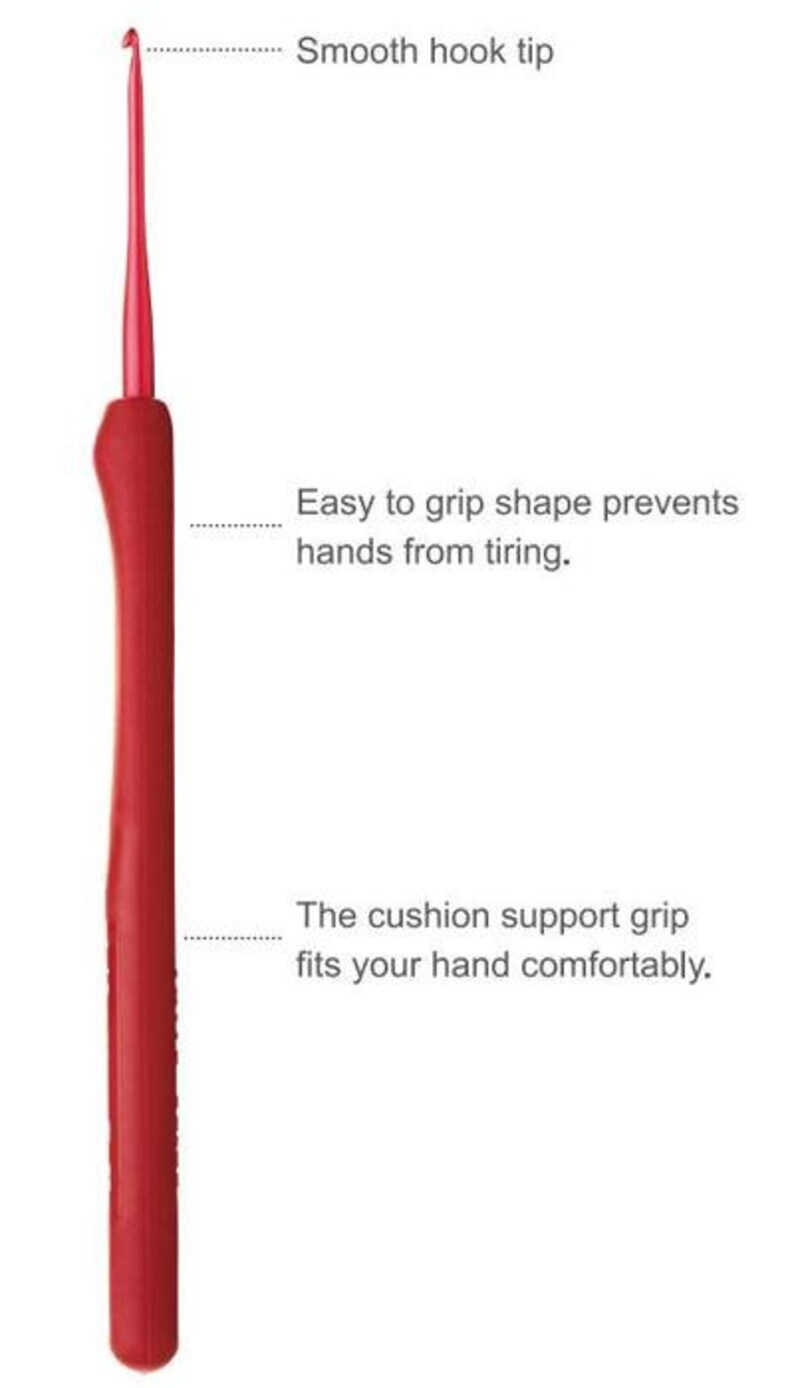 Tulip Etimo Red Ergonomic Crochet Hooks Etsy