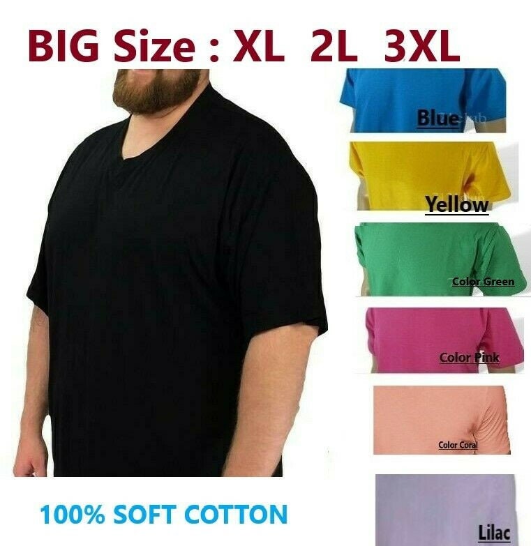 3xl 2xl Xl Premium Cotton T Shirt Mens V Neck Luxury For Etsy