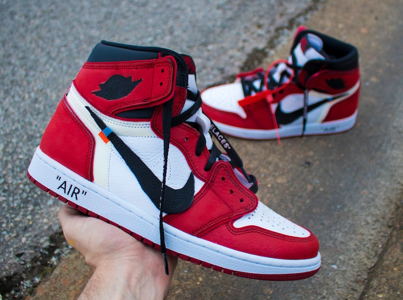 jordan red off white