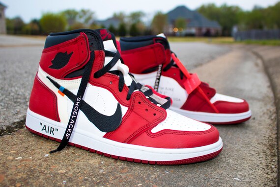 Red Off-white Jordans 