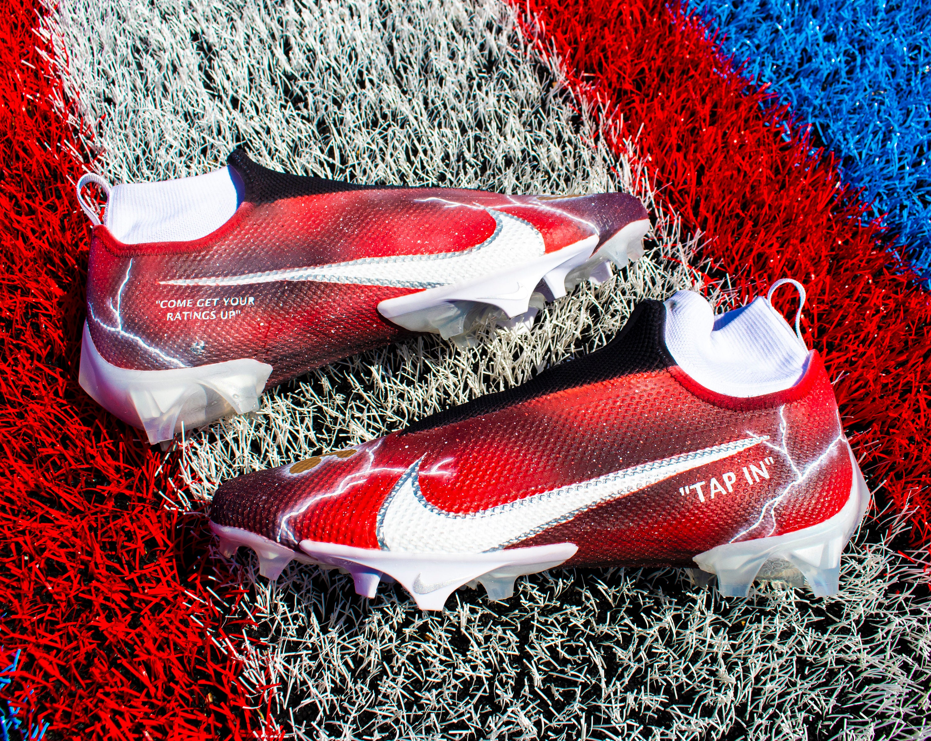 Custom Red LV cleats…🔥🤯 - (What color way should I do next