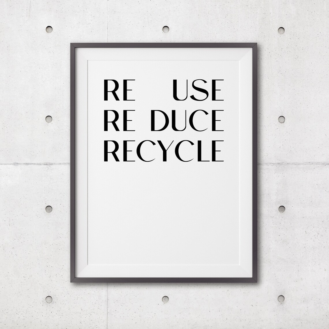 Reuse, Reduce, Recycle Printable Art, Printable Poster, Living Room ...