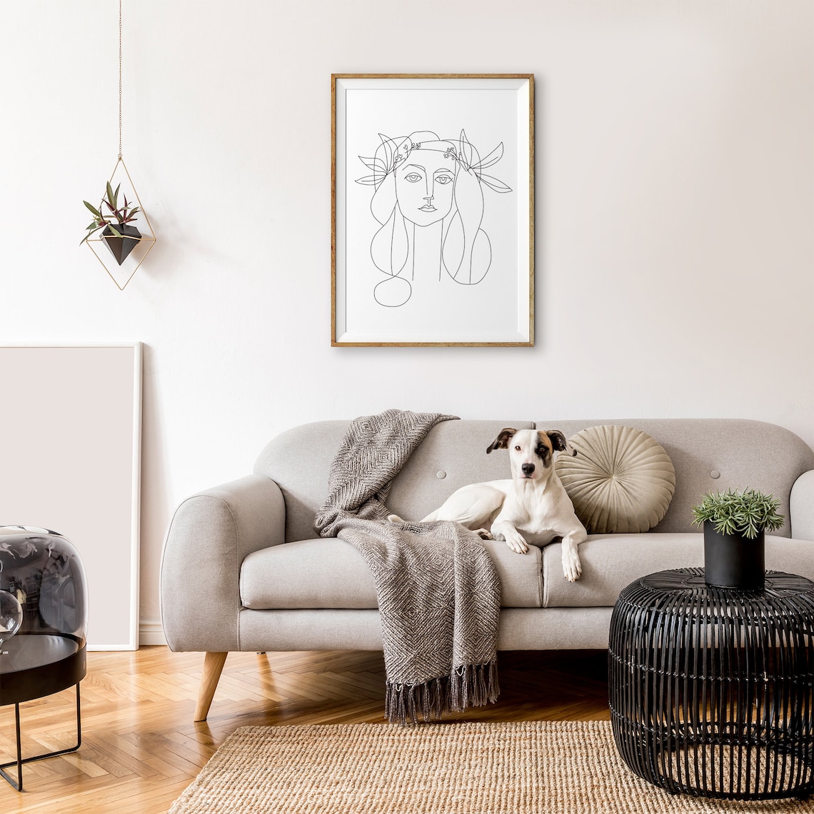 Pablo Picasso Line Drawing Print Line Art Female Face - Etsy