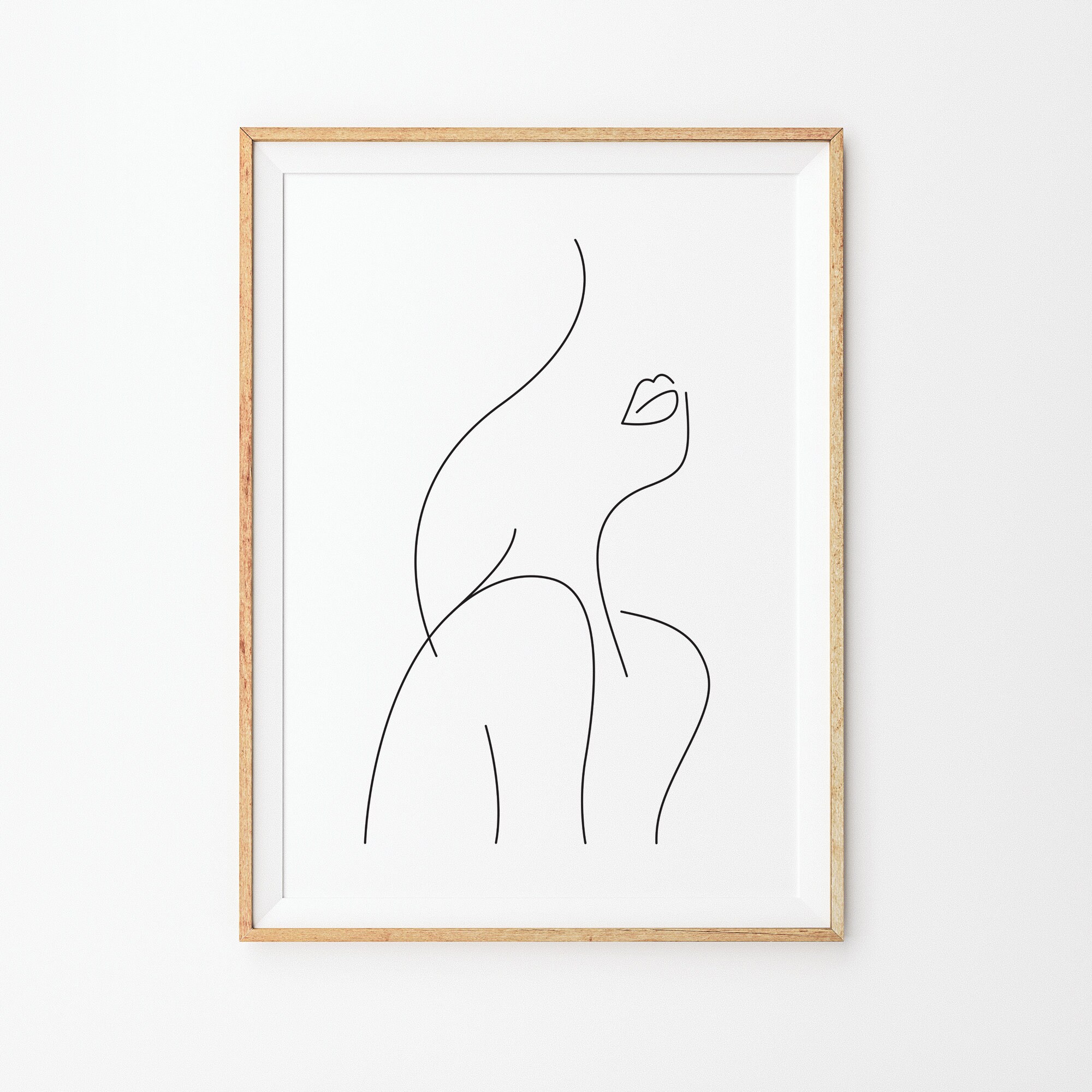 Minimalist Women Line Drawing Art Print, Printable Line Art, Minimal Women Face Poster, Black & White Art, Line Print, Sketch, Hand Drawing