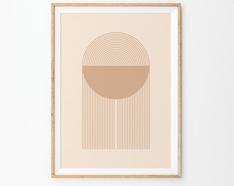 Abstract Art Print, Neutral Wall Art, Modern Boho Print, Geometric Printable Wall Art, Boho Print Decor, Minimalist Print, Modern Wall Art