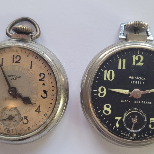 Westclox Scotty Pocket Watch Etsy
