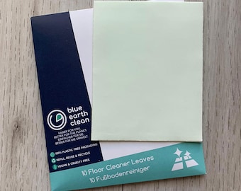 Plastic-Free Floor Cleaner Sheets (10 Sheets) | Eco-Friendly Cleaning Products | Biodegradable, Vegan & Cruelty-Free | Alternative to Liquid