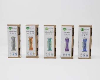 Eco-Friendly Cleaning Products | Water Soluble Plastic Free Cleaning Sachets (Set of 5)