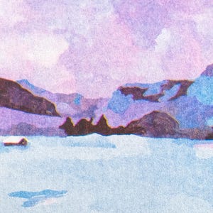Risógrafo "Neve", 14,9 cm x 11 cm, impressão riso