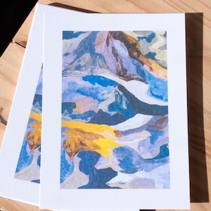 Risographie "Rocher", 15,6x11,5cm, riso print