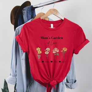 Custom Birth Month Flower Tshirt, Gift for Mom, Plant Mom Gift, Gift for Grandmother, Mothers Day Gift, Birthday Gift for Mom, Auntie Gift