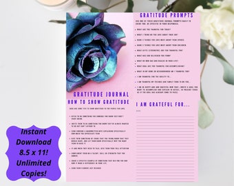 Gratitude Printable | Gratitude Journal | Download and print today!