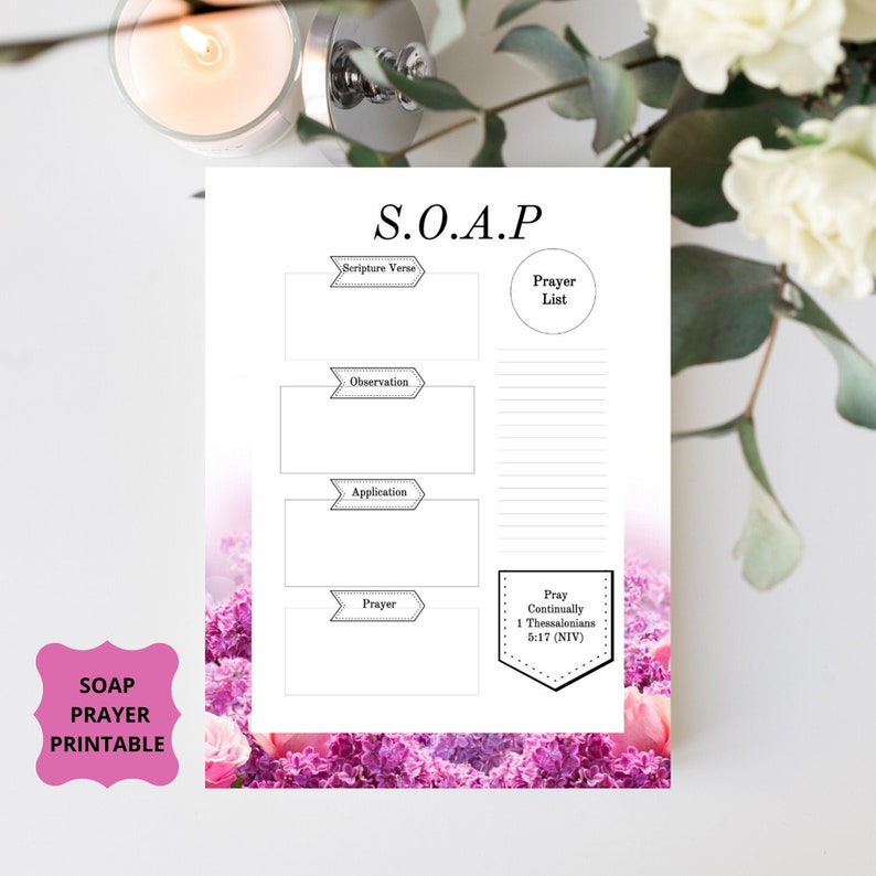 Prayer Journal Printable SOAP Prayer Journal Etsy