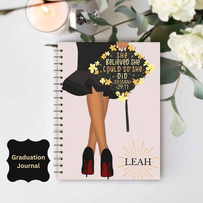 Custom Graduation Journal Graduation Gifts for Her Black Etsy