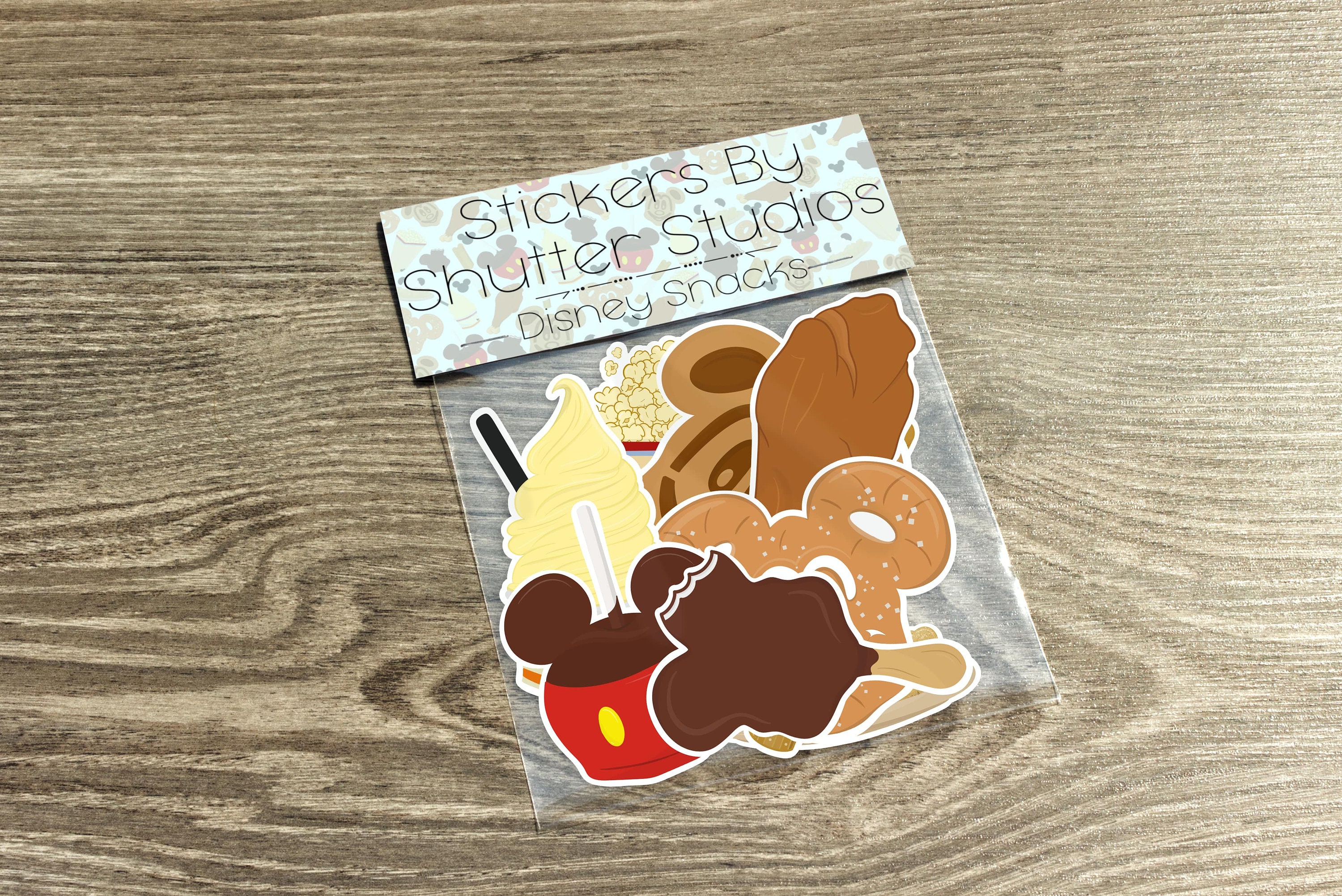 Disney Snacks Sticker Pack | Theme Park Food, Die Cut Vinyl - Etsy