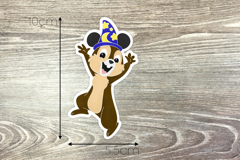 Chip Disney Rescue Rangers Sticker | Sorcerer Hat Chipmunk Vinyl Decal ...