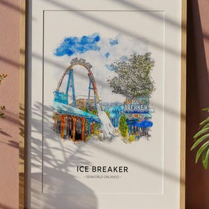 Ice Breaker, SeaWorld Orlando Theme Park Print A3|A4|A5|A6