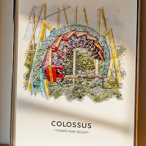 Colossus, Thorpe Park UK Freizeitpark Druck A3|A4|A5|A6