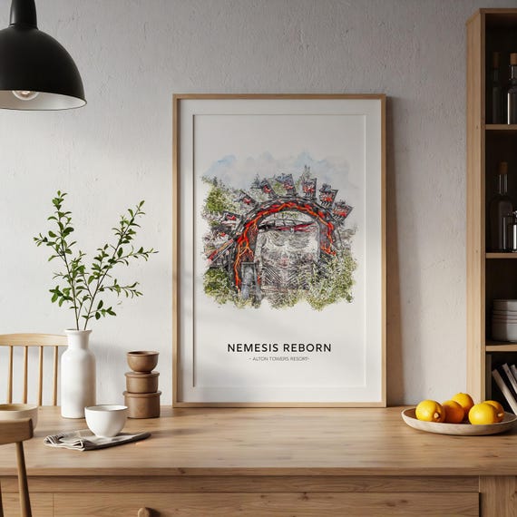 Nemesis Reborn, Alton Towers Resort UK Theme Park Print A3|A4|A5|A6|7X5|8X10