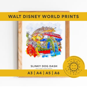Slinky Dog Dash, Parque Temático Walt Disney World Resort, Impresión A3/A4/A5/A6