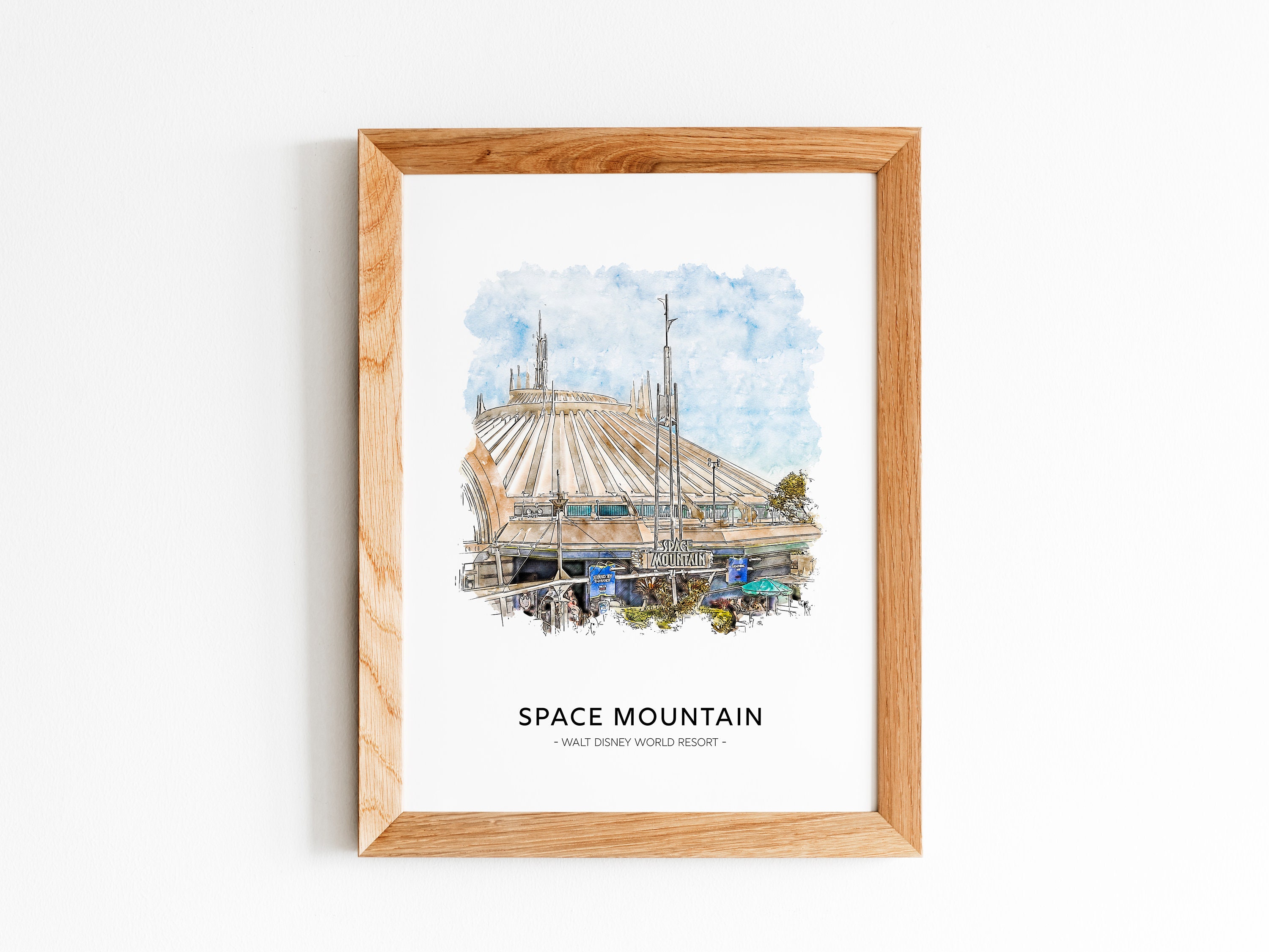 The Disney Mountains Print, Walt Disney World, Splash, Space, Big